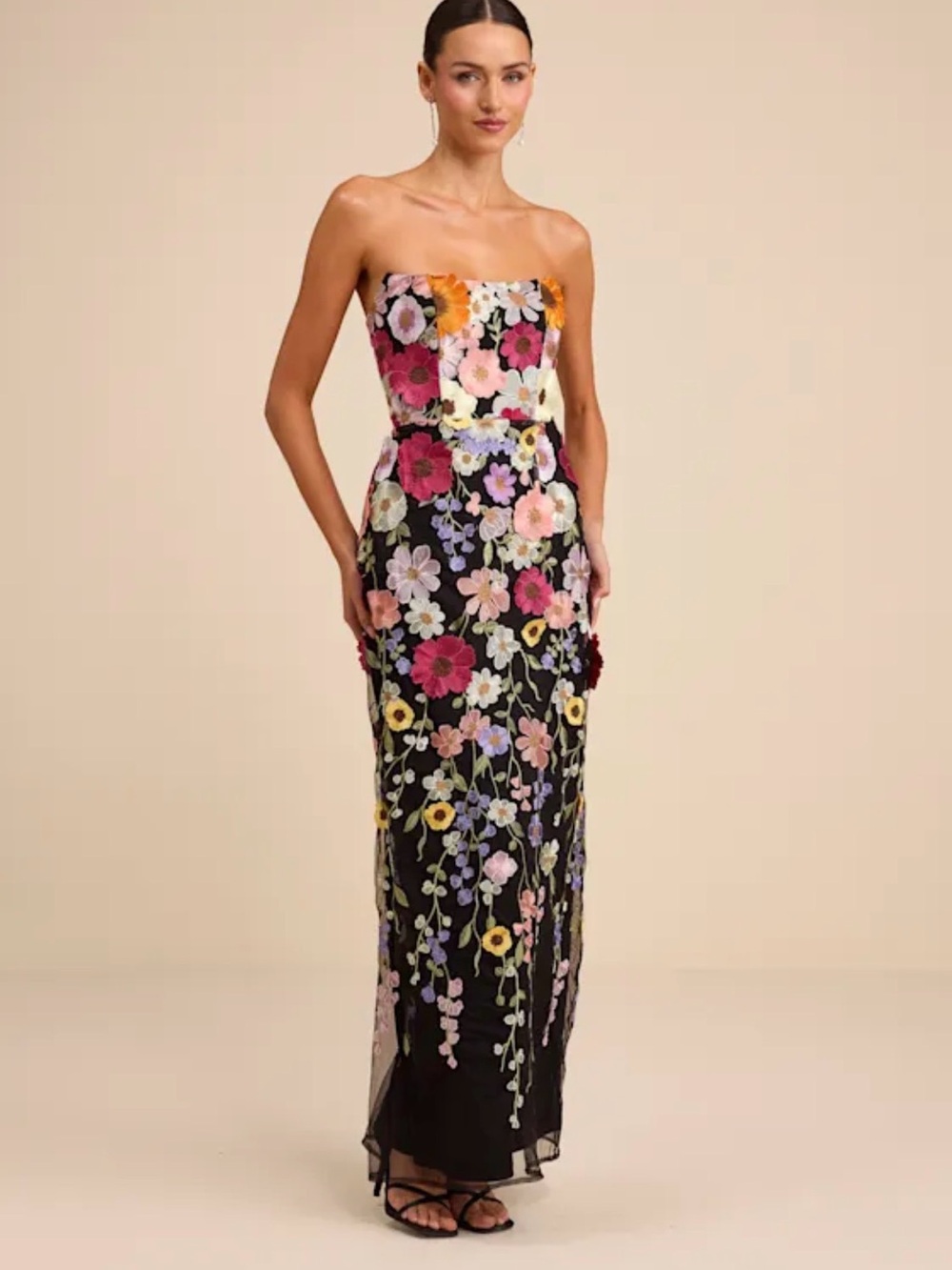 Lulus Macario 3D Floral Dress